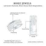 Certified Lab Grown Diamond Wide Wedding Band Ring