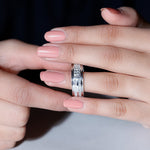 Certified Lab Grown Diamond Wide Wedding Band Ring