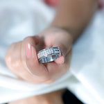 Certified Lab Grown Diamond Wide Wedding Band Ring