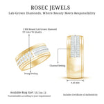Certified Lab Grown Diamond Wide Wedding Band Ring