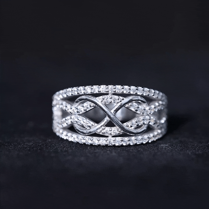 Certified Lab Grown Diamond Infinity Wedding Band Ring