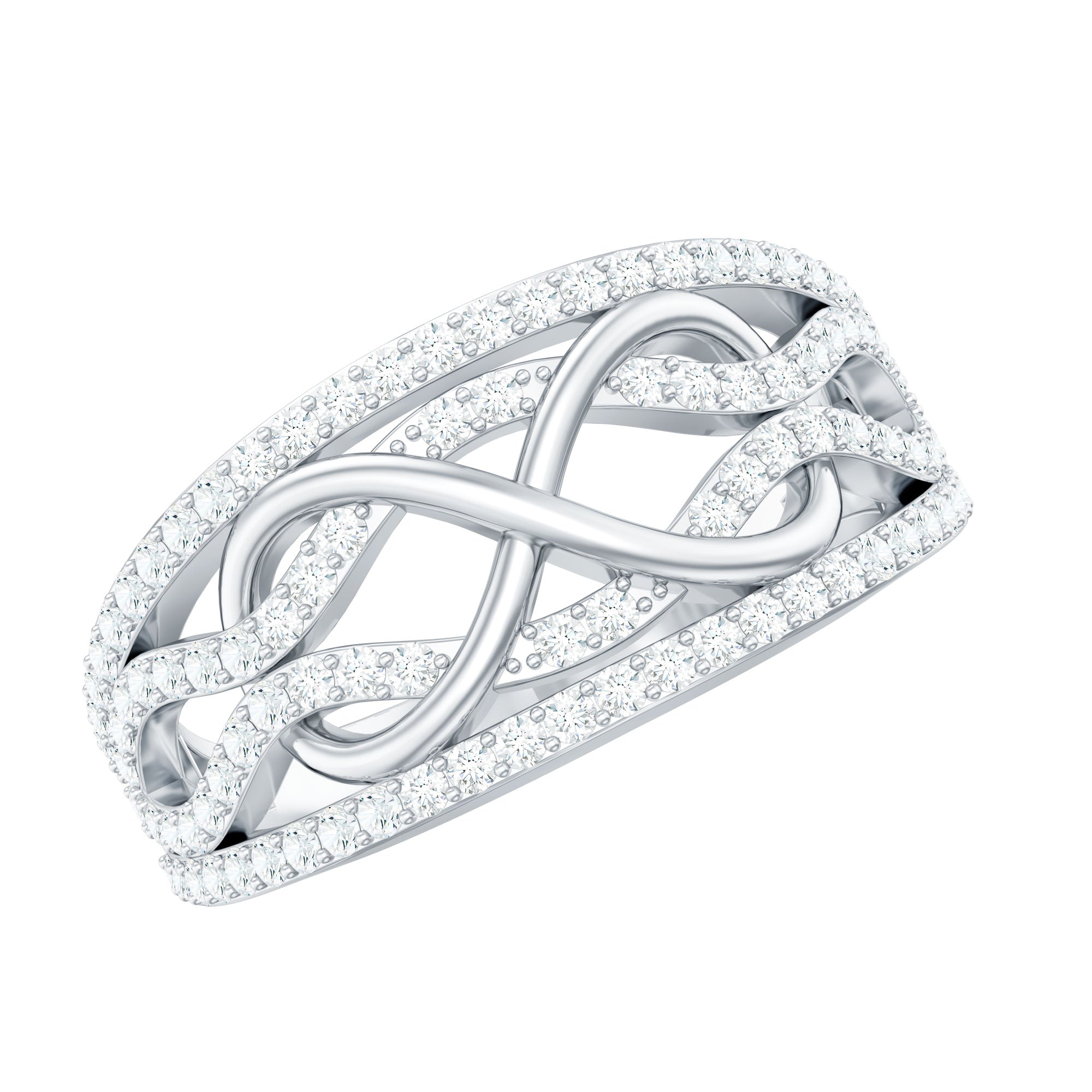 Certified Lab Grown Diamond Infinity Wedding Band Ring