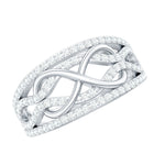 Certified Lab Grown Diamond Infinity Wedding Band Ring