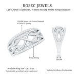 Certified Lab Grown Diamond Infinity Wedding Band Ring