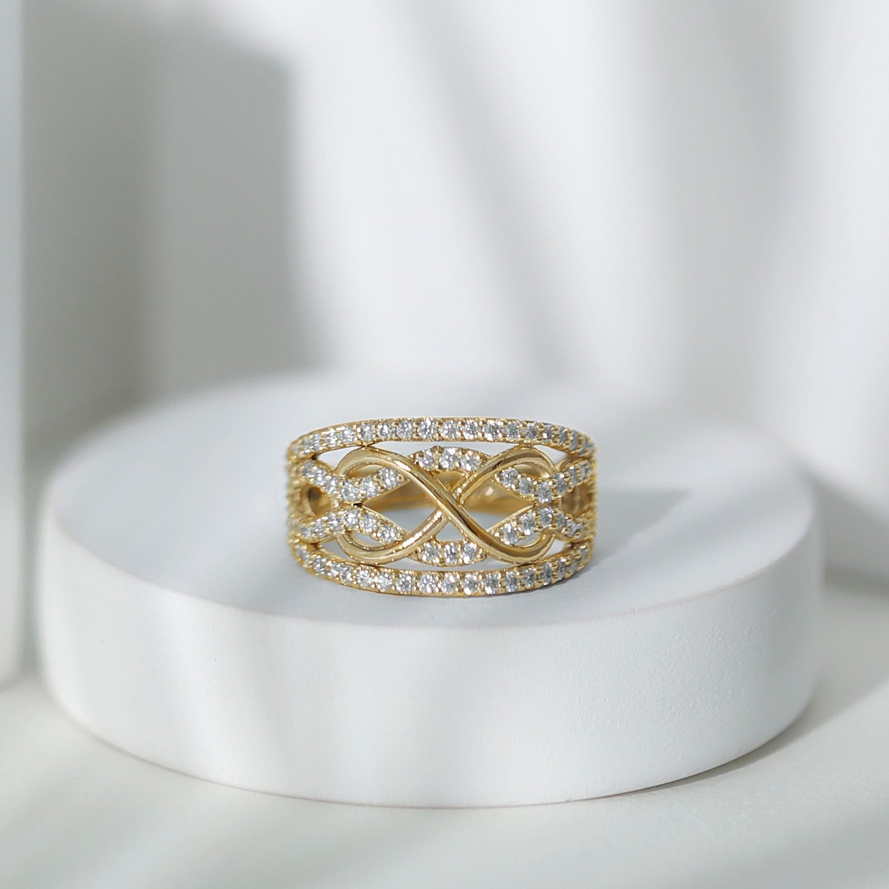 Certified Lab Grown Diamond Infinity Wedding Band Ring