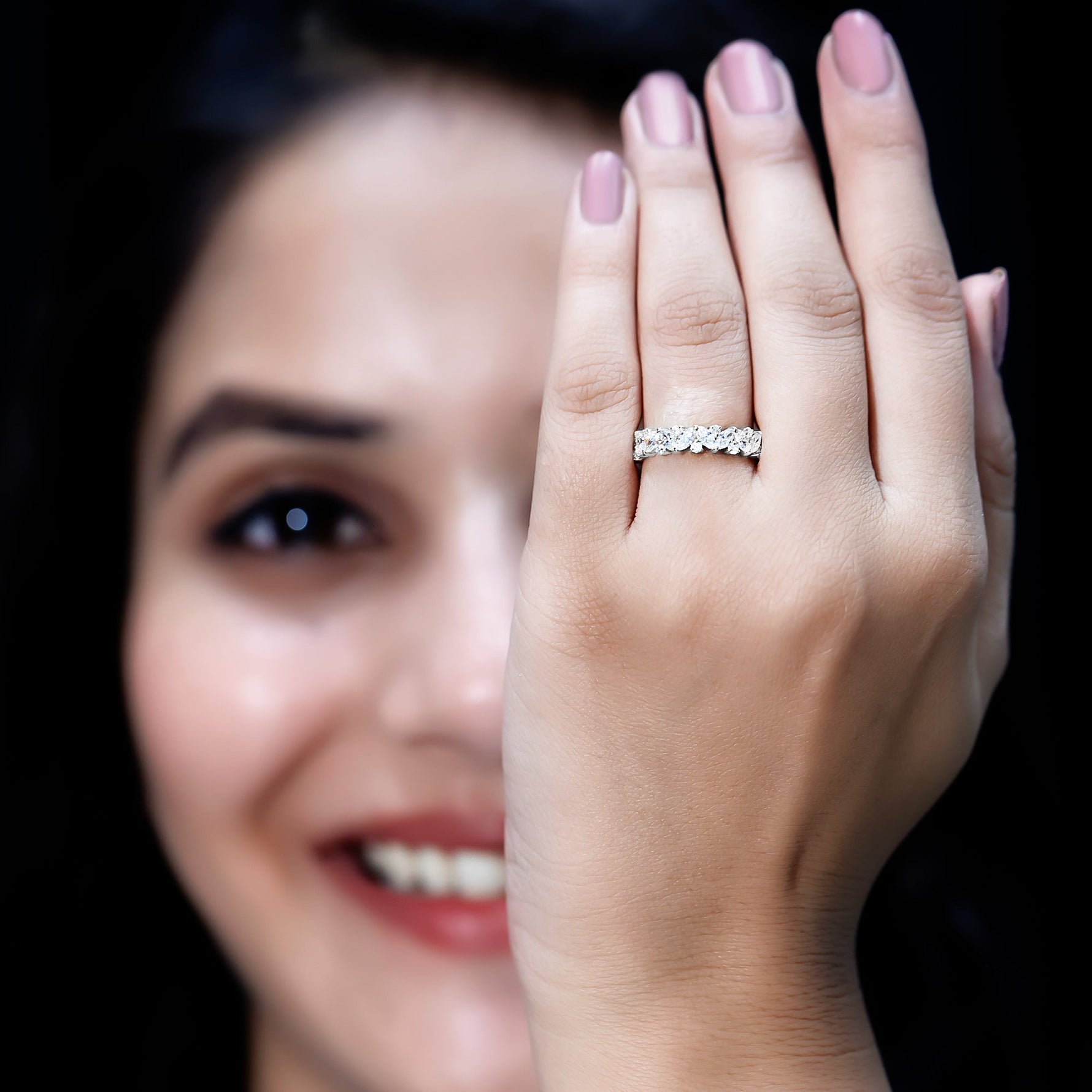 Certified Lab Grown Diamond Full Eternity Wedding Ring