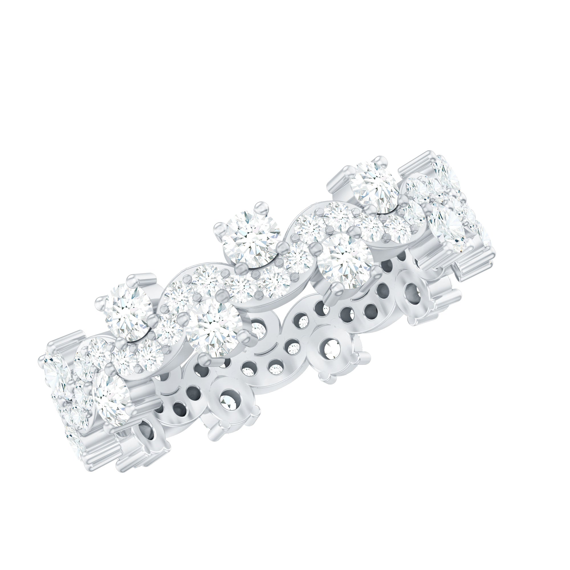 Certified Lab Grown Diamond Designer Wedding Eternity Ring