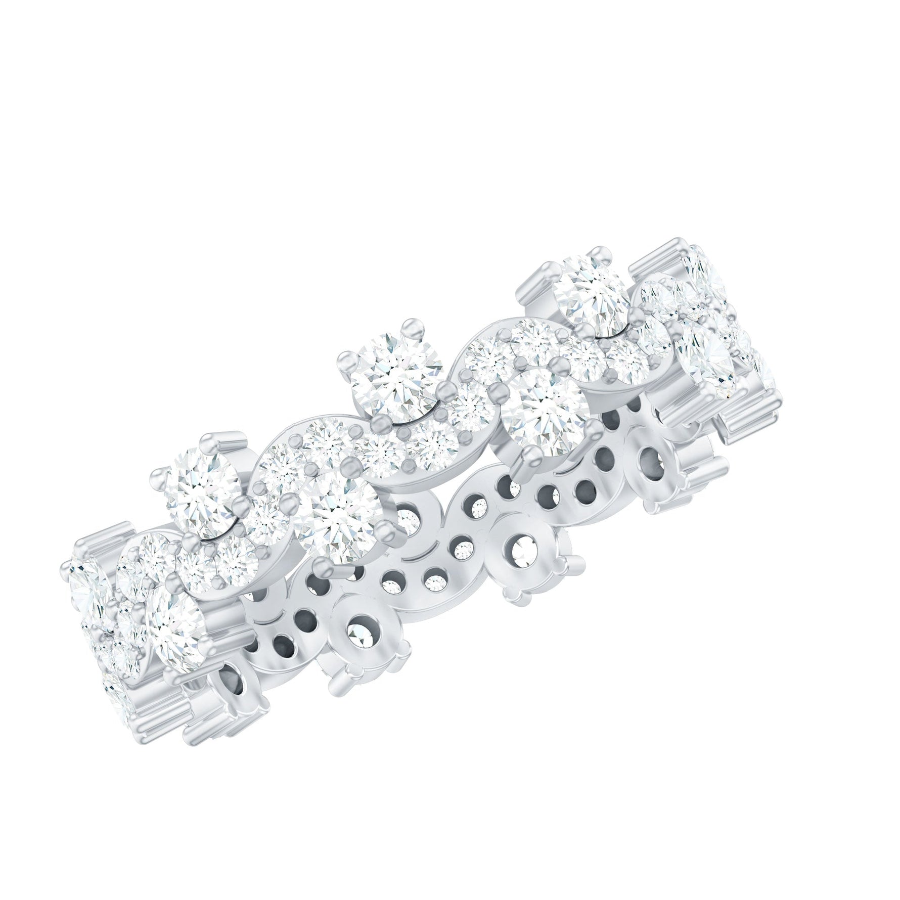 Certified Lab Grown Diamond Designer Wedding Eternity Ring