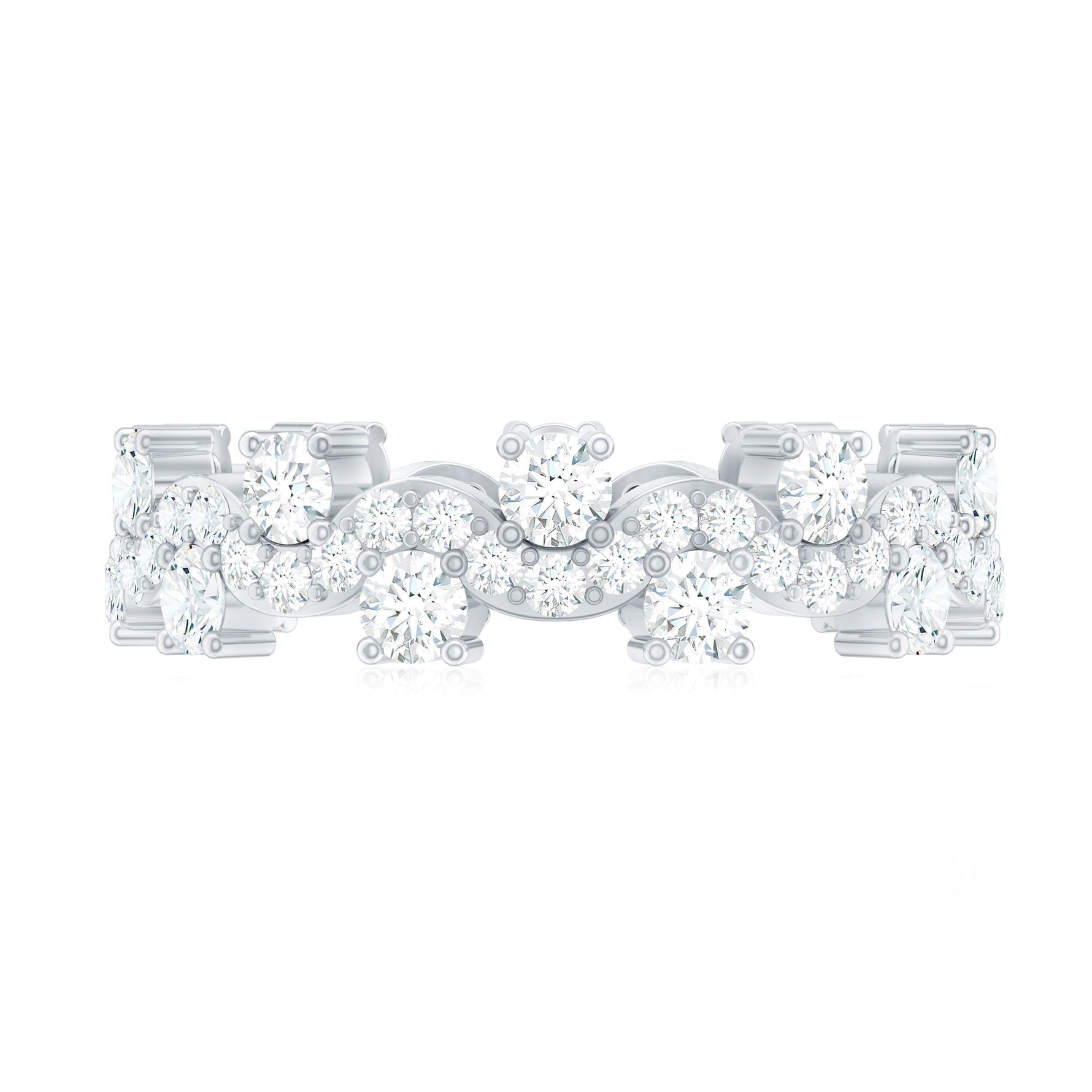 Certified Lab Grown Diamond Designer Wedding Eternity Ring