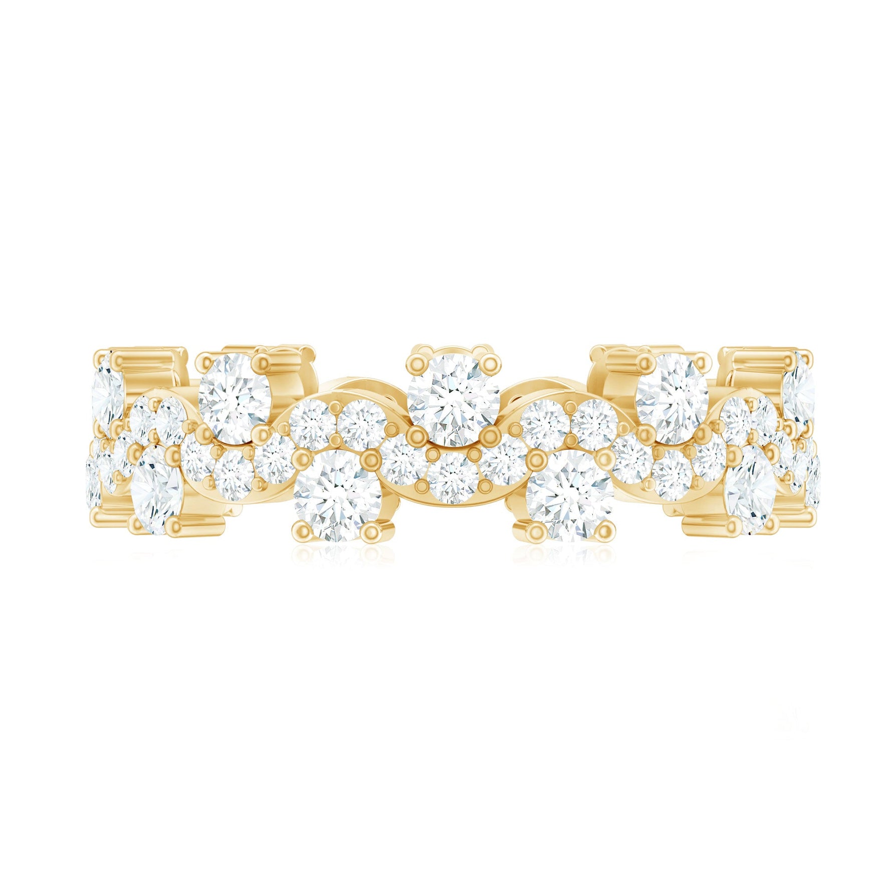 Certified Lab Grown Diamond Designer Wedding Eternity Ring