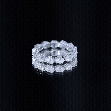 Certified Pear Shape Lab Grown Diamond Eternity Ring