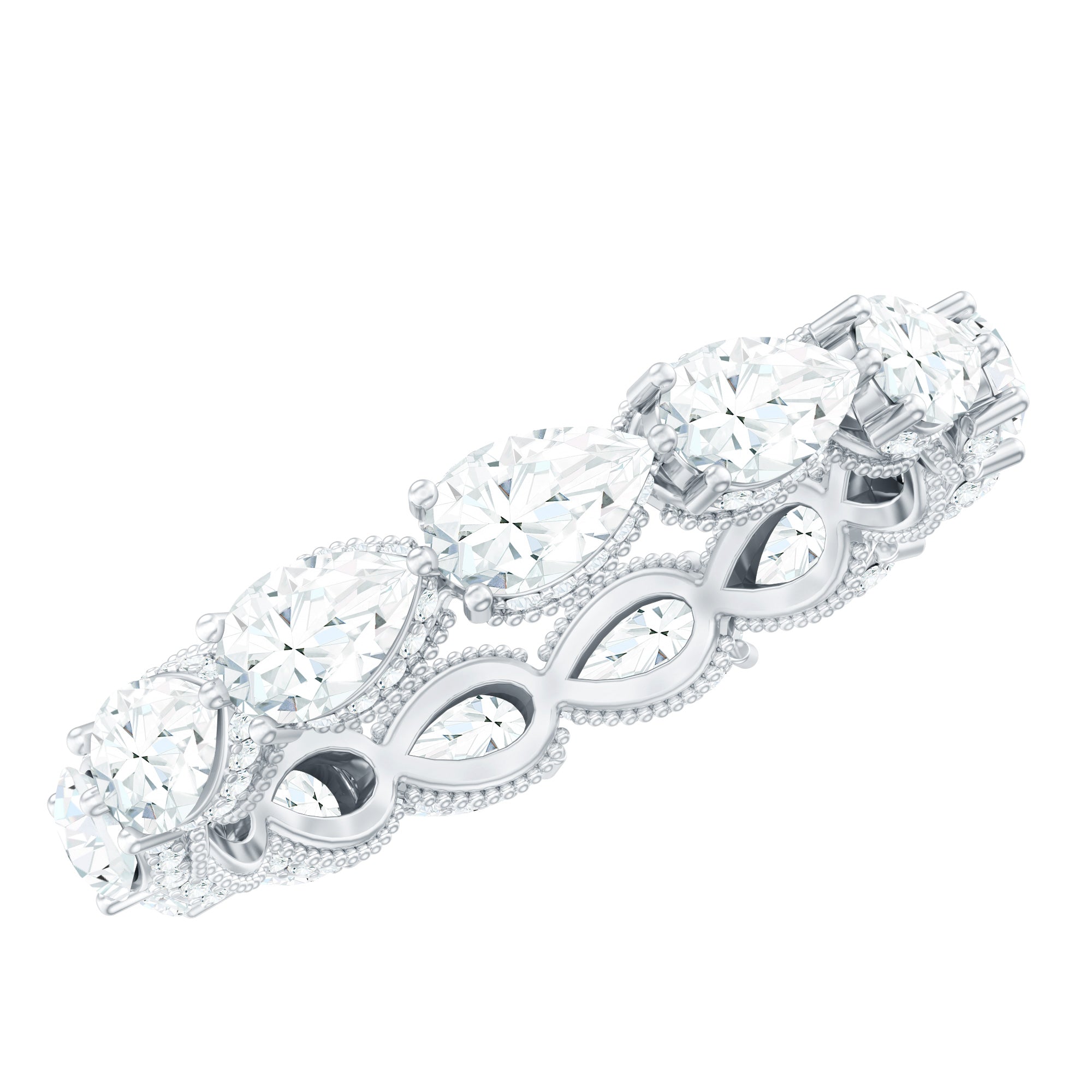 Certified Pear Shape Lab Grown Diamond Eternity Ring