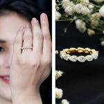 Certified Pear Shape Lab Grown Diamond Eternity Ring