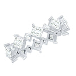 Certified Princess Cut Lab Grown Diamond Eternity Wedding Ring