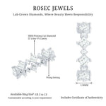 Certified Princess Cut Lab Grown Diamond Eternity Wedding Ring