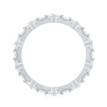Certified Princess Cut Lab Grown Diamond Eternity Wedding Ring