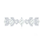 Certified Princess Cut Lab Grown Diamond Eternity Wedding Ring
