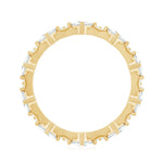 Certified Princess Cut Lab Grown Diamond Eternity Wedding Ring