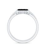 East West Set Black Onyx and Diamond Trio Wedding Ring Set