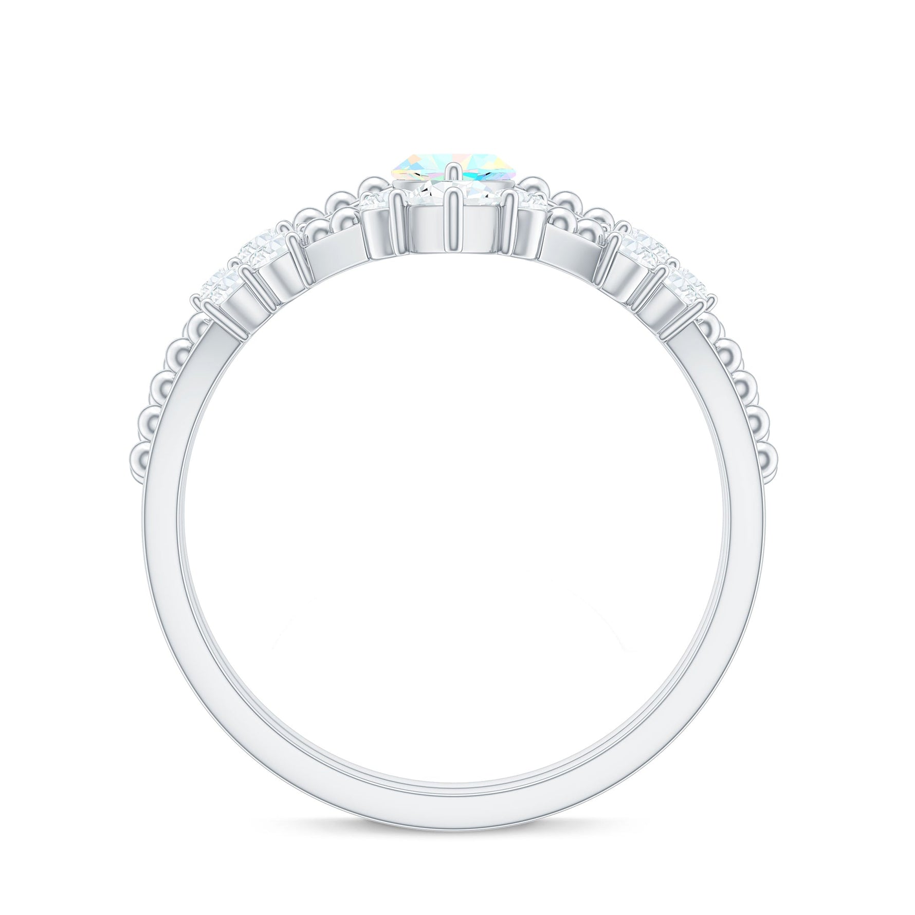 Certified Real Ethiopian Opal Marquise Engagement Wedding Ring Set of 2