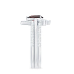 Natural Pear Shaped Garnet Diamond 3 Piece Bridal Ring Set