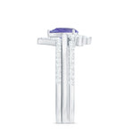 Pear Cut Tanzanite Trio Wedding Ring Set with Diamond