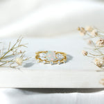 Cushion Cut Ethiopian Opal Wedding Ring Set with Moissanite