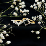 2.25 CT Black Onyx and Moissanite Statement Wedding Ring Set