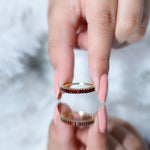 Certified Garnet Half Eternity Ring in Yellow Gold Plated Silver