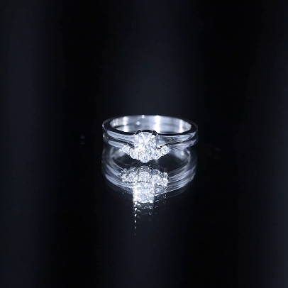 Real Diamond Minimal Wedding Ring Set