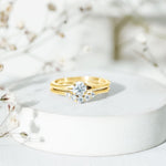 Real Diamond Minimal Wedding Ring Set