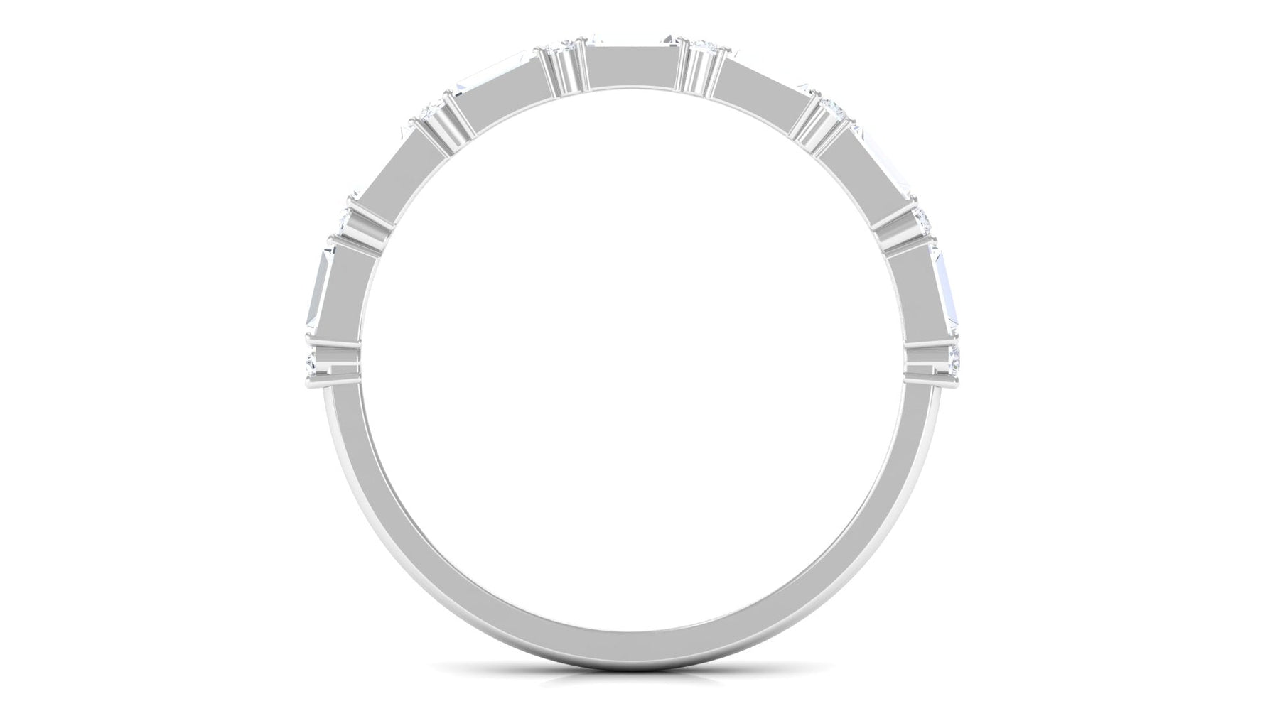 Minimalist Moissanite Stackable Wedding Ring for Women