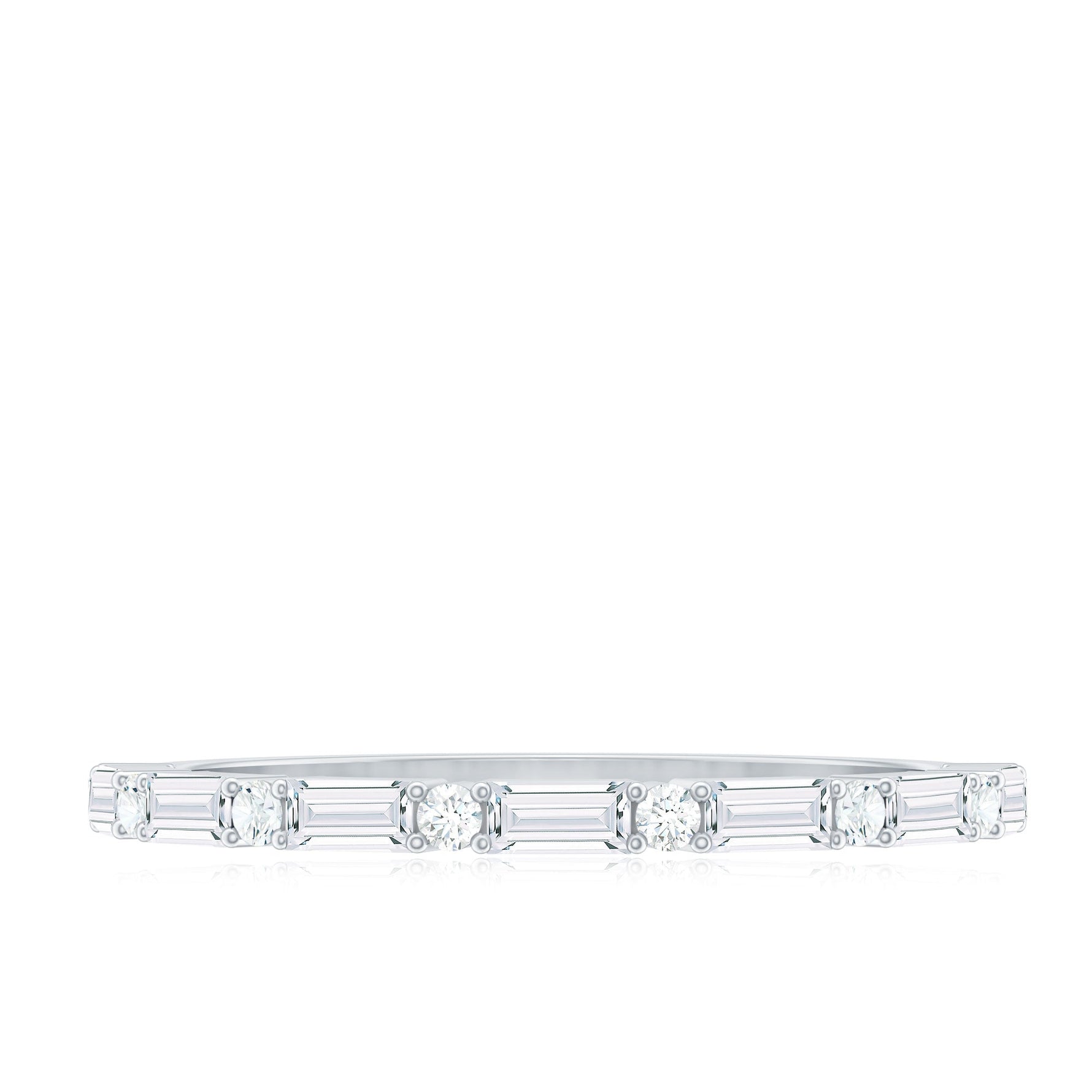 Minimalist Moissanite Stackable Wedding Ring for Women