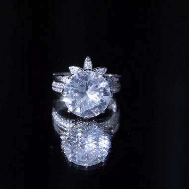 Cubic Zirconia Floral Inspired Wedding Ring Set For Women