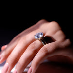 Cubic Zirconia Floral Inspired Wedding Ring Set For Women