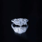 Certified Lab Grown Diamond 3 Stone Engagement Ring