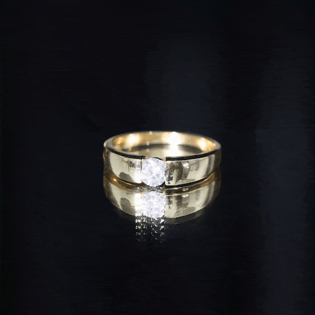 Lab Grown Diamond 5 MM Solitaire Band Ring