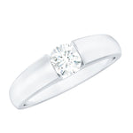 Lab Grown Diamond 5 MM Solitaire Band Ring