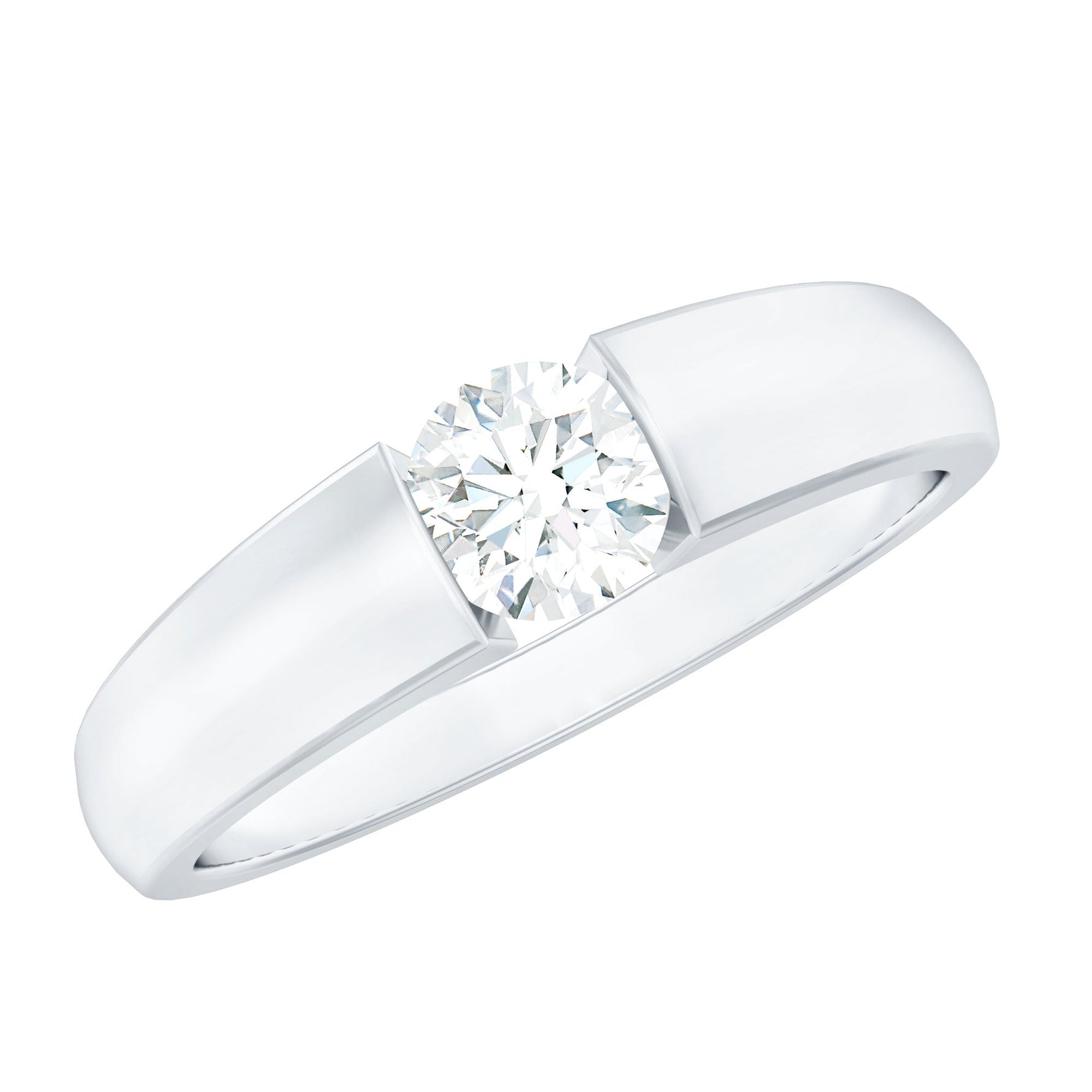 Lab Grown Diamond 5 MM Solitaire Band Ring