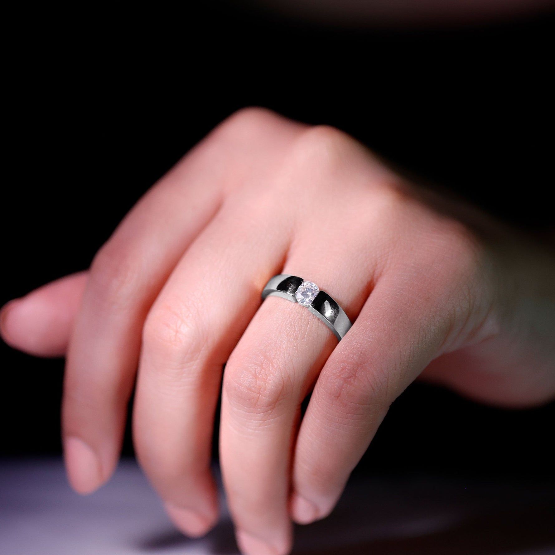 Lab Grown Diamond 5 MM Solitaire Band Ring