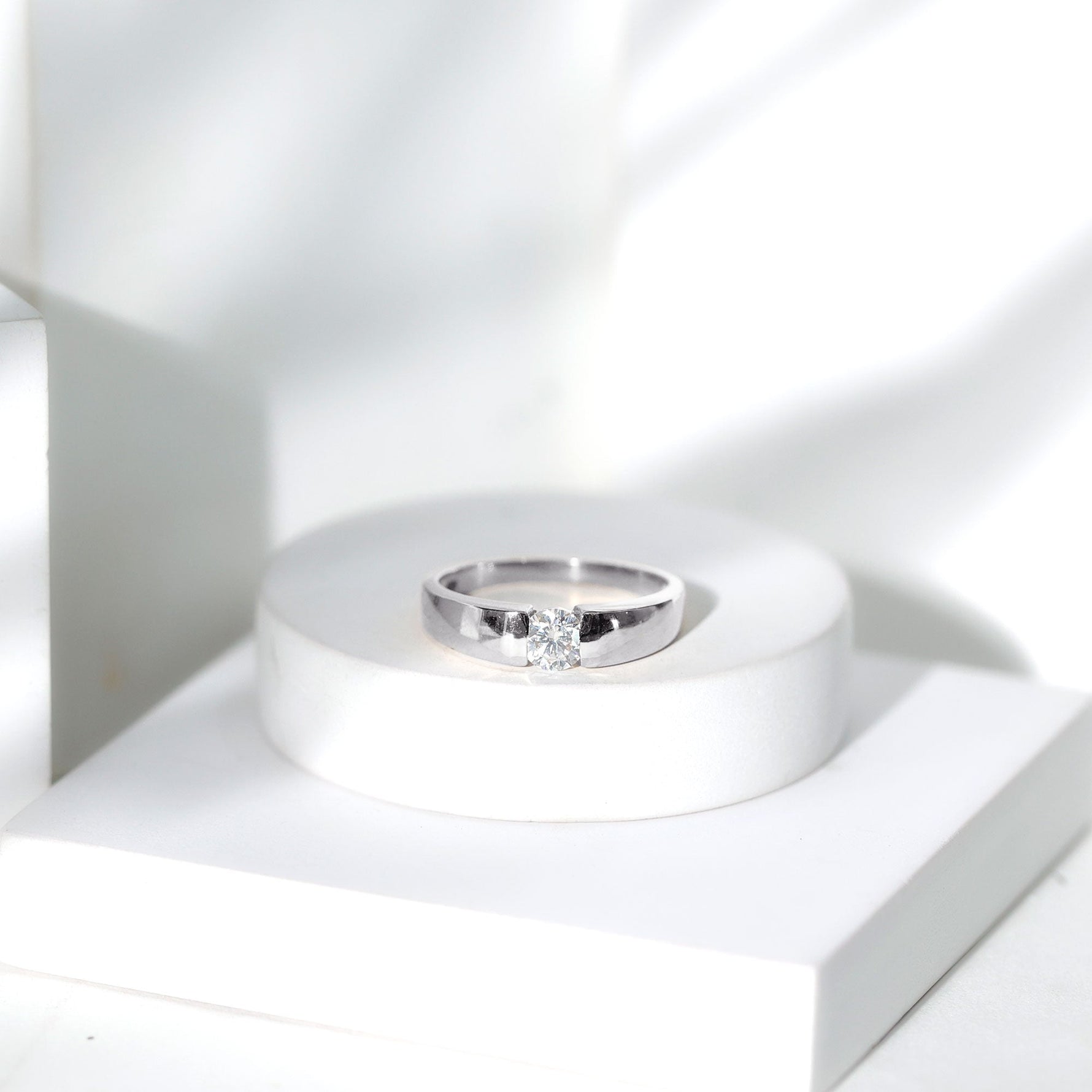 Lab Grown Diamond 5 MM Solitaire Band Ring