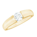 Lab Grown Diamond 5 MM Solitaire Band Ring