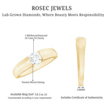 Lab Grown Diamond 5 MM Solitaire Band Ring