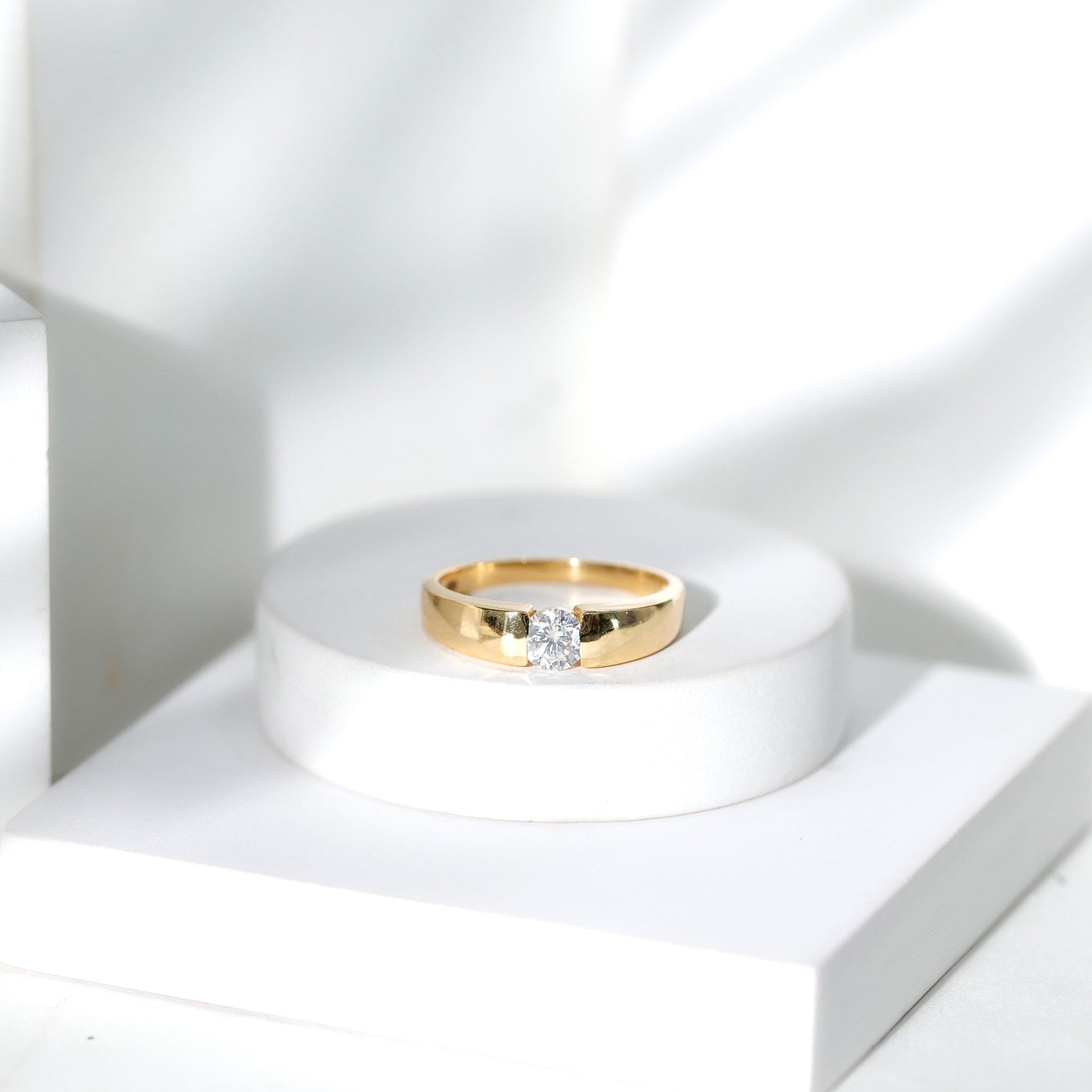Lab Grown Diamond 5 MM Solitaire Band Ring