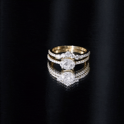 Certified 5X7 MM Lab Grown Diamond Engagement Ring Enhancer