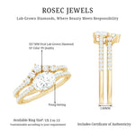 Certified 5X7 MM Lab Grown Diamond Engagement Ring Enhancer