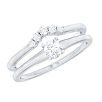 Lab Grown Diamond Minimal Engagement Ring With Enhancer