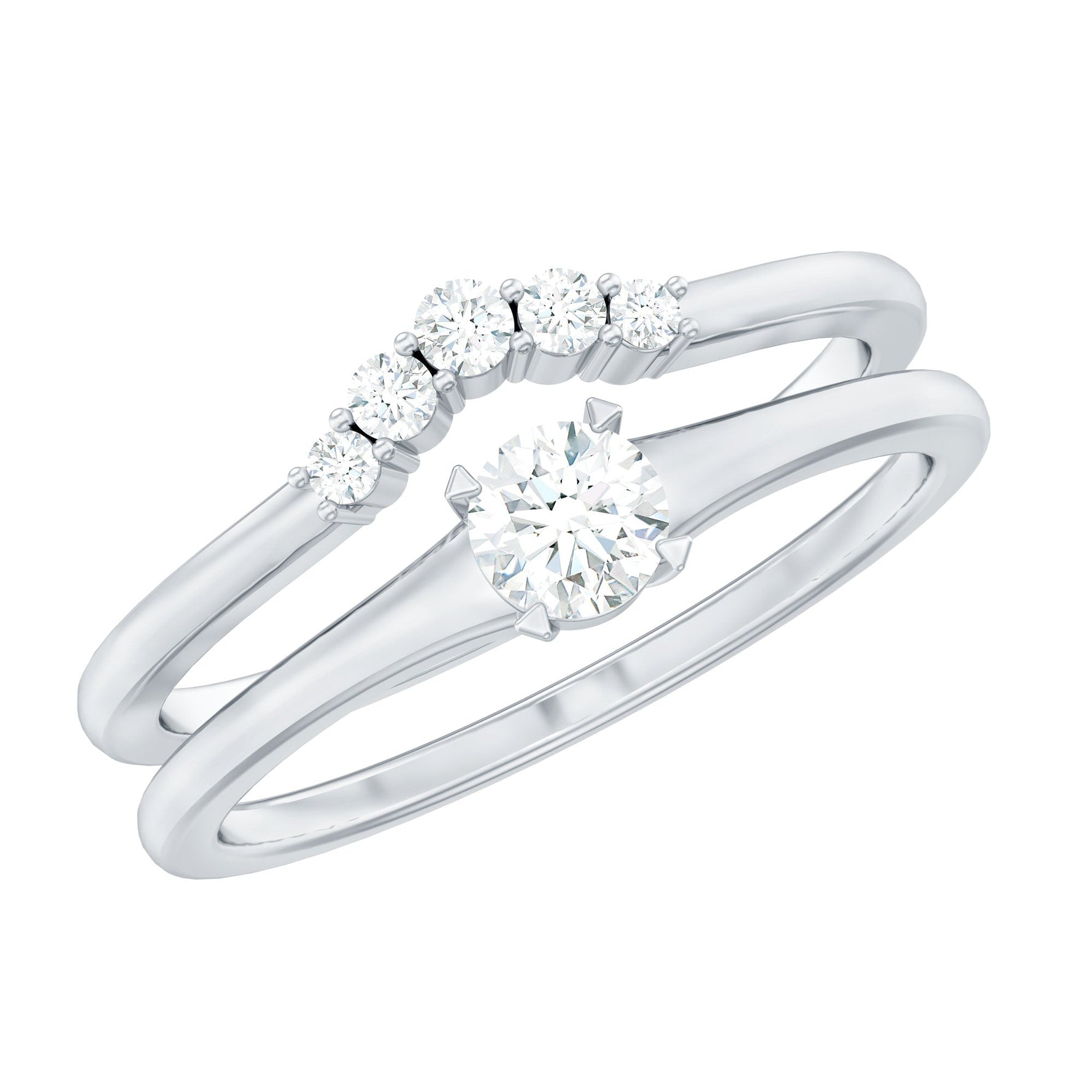 Lab Grown Diamond Minimal Engagement Ring With Enhancer