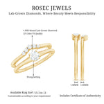 Lab Grown Diamond Minimal Engagement Ring With Enhancer