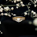 Lab Grown Diamond Minimal Engagement Ring With Enhancer